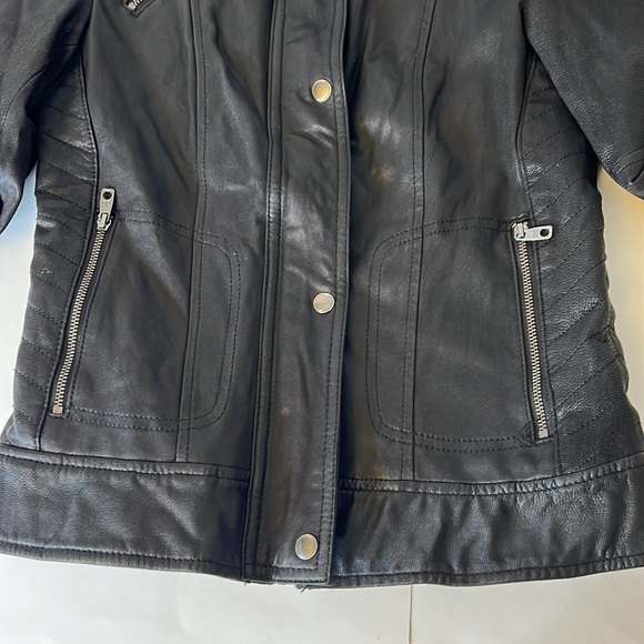 COLE HAAN LEATHER JACKET XS - Picture 16 of 16